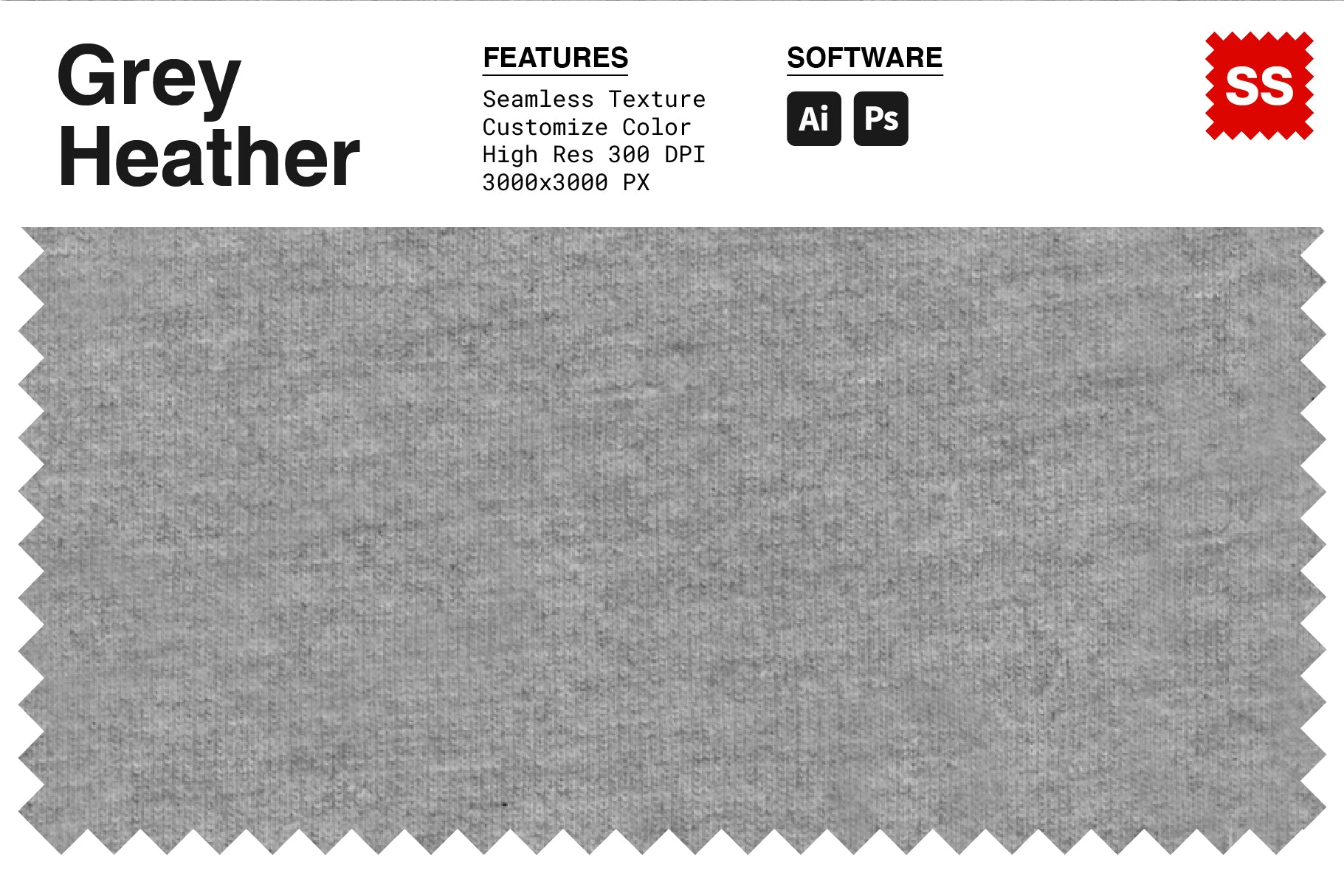 Grey Heather Fabric Texture