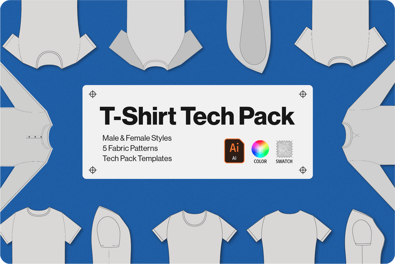 T-Shirt Tech Pack Template